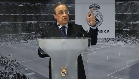 Florentino Perezo skubi spaudos konferencija.