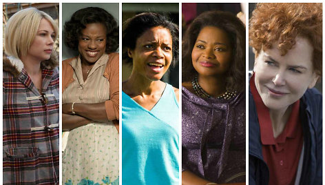 Michelle Williams, Viola Davis, Naomie Harris, Octavia Spencer ir Nicole Kidman