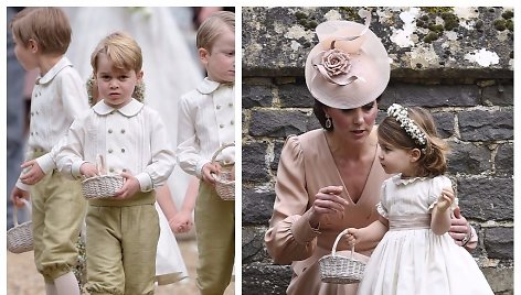 Princas George'as ir princesė Charlotte tetos Pippos Middleton vestuvėse