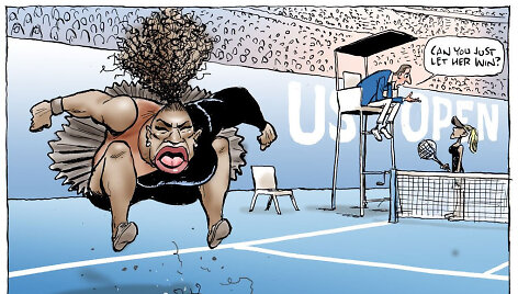 Serenos Williams karikatūra