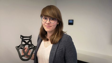 Gintarė Černiauskaitė sukūrė 3D spausdinamus įtvarus