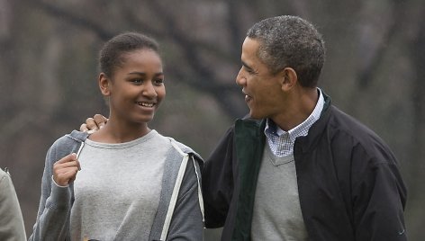 Barackas Obama su dukra Sasha