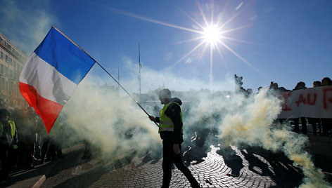 „Geltonųjų liemenių“ protestuotojai