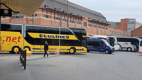 Kompanijos „Ecolines“ autobusas Kaune