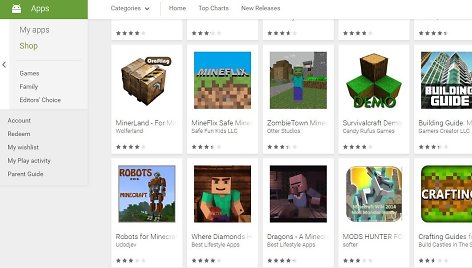 Apgaulingų „Minecraft“ programėlių - daugybė