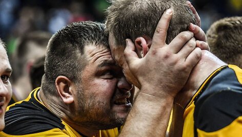 Lietuvos rankininkai: Vaidotas Grosas ir Jonas Truchanovičius.