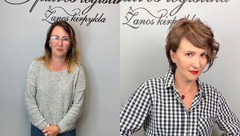 Kirpėjos-stilistės i&scaron;gražintos moterys pasikeitė neatpažįstamai.