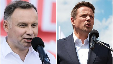 Andrzejus Duda ir Rafalas Trzaskowskis