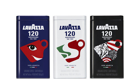 Jubiliejinės Lavazza kavos skardinės