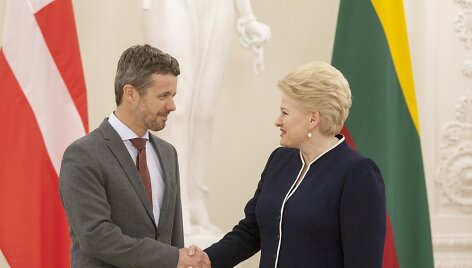 Danijos princas Frederikas ir Lietuvos prezidentė Dalia Grybauskaitė