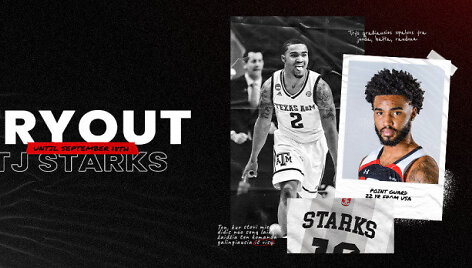 Vilniaus &bdquo;Rytas&ldquo; į peržiūrą pakvietė TJ.Starksą.