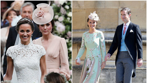 Kembridžo hercogienės Catherine sesuo Pippa Middleton su vyru Jamesu Matthewsu