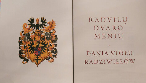 Knyga &bdquo;Radvilų dvaro meniu&ldquo;