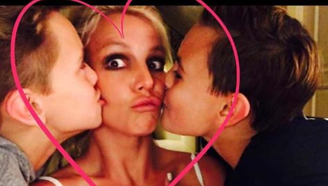 Britney Spears su sūnumis Seanu Prestonu ir Jaydenu Jamesu