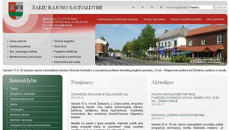&Scaron;akių savivaldybės interneto svetainė