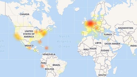 „Facebook“ veiklos sutrikimai