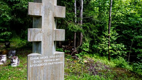 Atstatytas partizanų bunkeris Daugėliškių miške