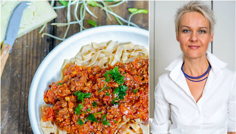 Nidos Degutienės ruo&scaron;tas &bdquo;Tagliatelle Bolognese&ldquo;