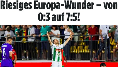&bdquo;Bild&ldquo; apra&scaron;ė Vilniaus &bdquo;Žalgirio&ldquo; sukurtą žygdarbį.