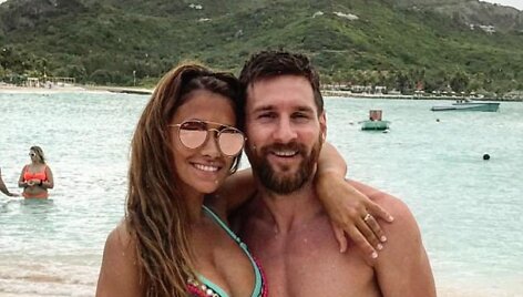 Lionelis Messi su žmona Antonella