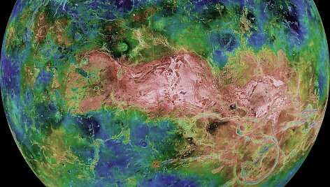 Veneros vaizdai, hemisferinis žemėlapis