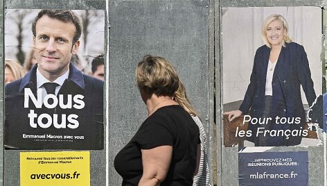Antrajame rinkimų ture &ndash; E.Macrono ir M.Le Pen kova