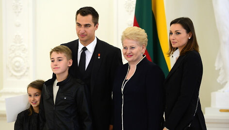 Dalia Grybauskaitė su Dainiaus Zubraus &scaron;eima