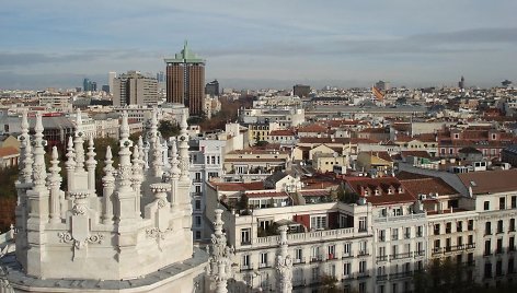  Žvilgsnis į Madridą iš Palacio de Cibeles apžvalgos bokšto