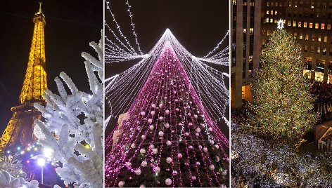 Gražiausiai Kalėdoms pasipuošę miestai - Paryžius, Vilnius, Niujorkas