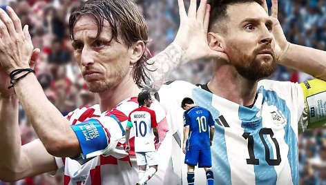Luka Modričius ir Lionelis Messi