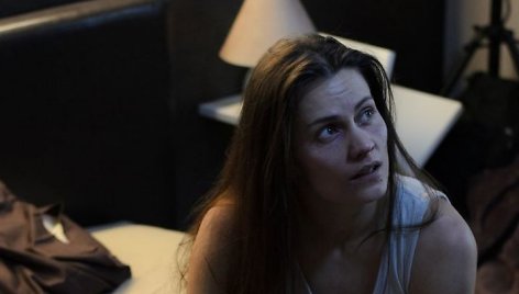 Jurga Šeduikytė siaubo filmo „Rūsys“ filmavimo aikštelėje