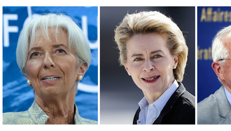 Ch.Lagarde, U.von der Leyen, J.Borrellis ir Ch.Michelis (iš kairės)