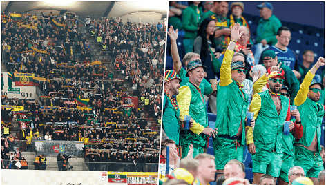 Futbolo ir krep&scaron;inio rinktinių fanai