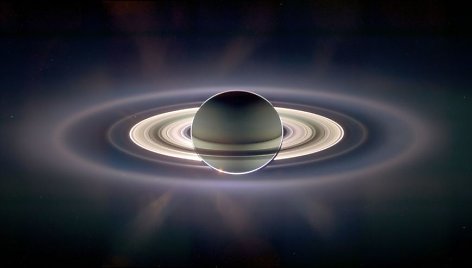 Saturno žiedai, užfiksuoti erdvėlaivio „Cassini“. 