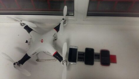 Sulaikytas dronas ir juo gabentas krovinys, nepasiekęs nuteistųjų