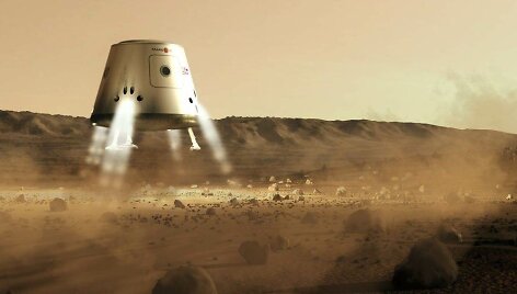 &bdquo;Mars One&ldquo; kapsulė leidžiasi Marse