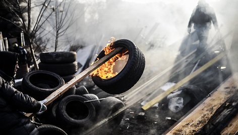 Barikados Kijevo Nepriklausomybės aikštėje