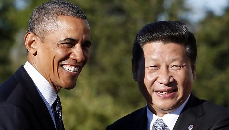 JAV prezidentas Barackas Obama ir Kinijos prezidentas Xi Jinpingas