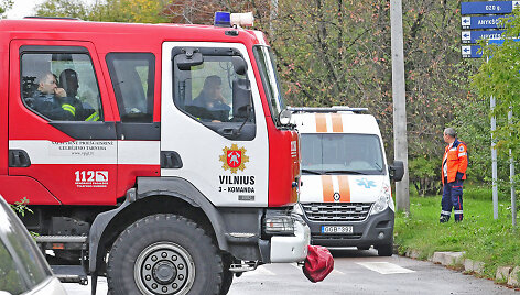 Įvykio vietoje Vilniuje, Siesikų g.