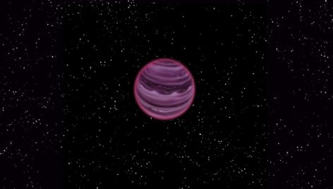 Dujinė egzoplaneta „PSO J318.5-22“ menininko akimis