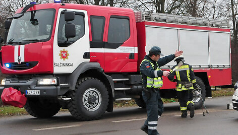 &Scaron;alčininkų ugniagesiai ir policija