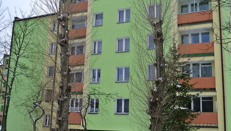 Augustave po renovacijos namai dažomi įvairiomis spalvomis