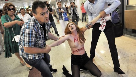 „Femen“ aktyvistė, sulaikyta Stambule praėjusių metų liepą.