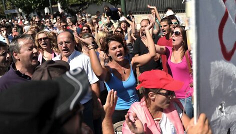 Protestuotojai Atėnuose