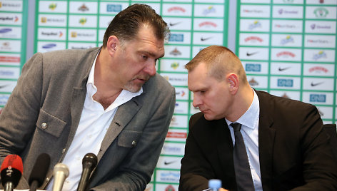 Arvydas Sabonis ir Mindaugas Špokas