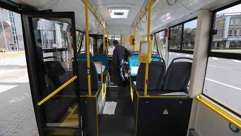 Elektrinis autobusas Vilniaus gatvėse