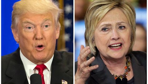 Donaldas Trumpas ir Hillary Clinton