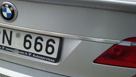 Valstybiniai numeriai su skaičiais 666