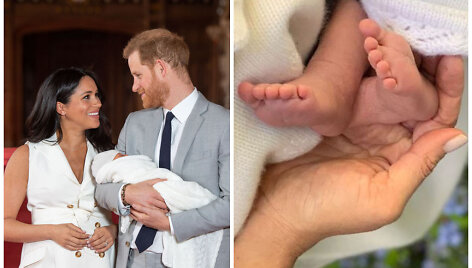 Princas Harry ir Meghan Markle su pirmagimiu Archie