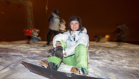 Naktinis slidinėjimas Liepkalnyje 
